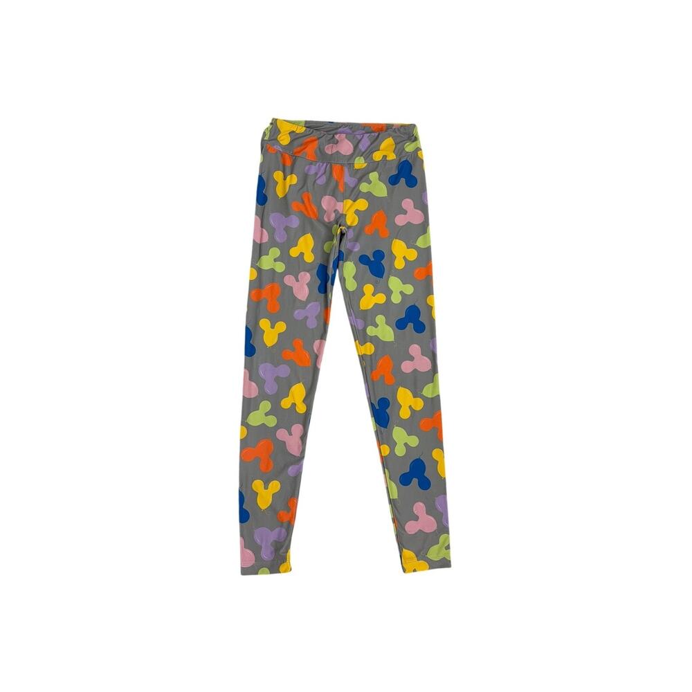 Disney Parks Mickey Mouse Gray Multicolor Balloon Leggings Size Women's Small